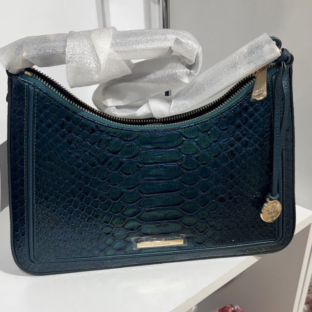 Elegant Brahmin Esme in evergreen kalopsia Blue Textured Women's Bag